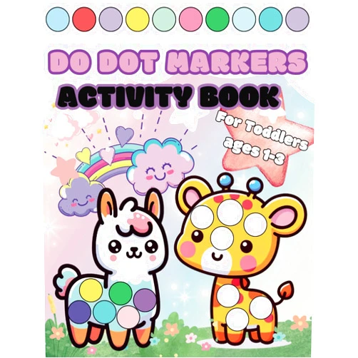 Aesthete Digital Hub Dot Markers Activity Book: For Toddlers Ages 1-3, Coloring Book For Kids, 55+ Big Dot Designs, Cute Animals and Shapes, For Boys and Girls, Preschool and Kindergarten Activities