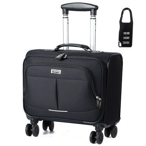 Lekebobor Rolling Laptop Bag, Rolling Briefcase for Women Fits Up to 15.6Inch Laptop Briefcase on Wheels,Quilted Black
