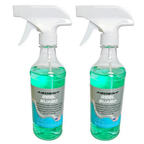 Ardent Reel Guard Cleaning 2-Pack (16oz Each) - Saltwater Corrosion Inhibitor, Easy Spray-On, No-Rinse Formula for All Fishing Gear