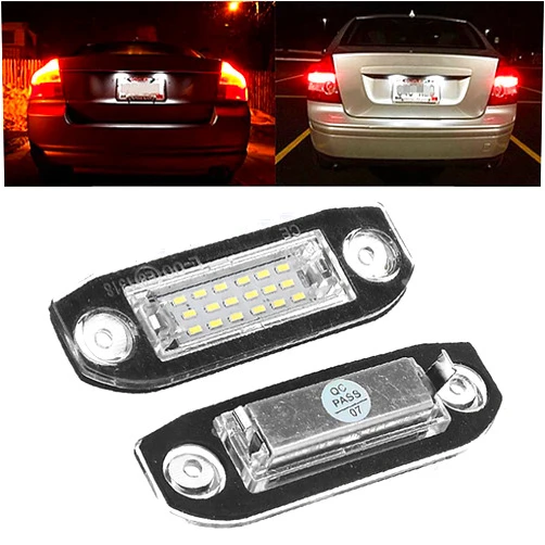 Yongyundi plate light 2pcs LED Number License Plate Light for Volvo S80 XC90 S40 V60 XC60 S60 C70 V50 XC70 V70