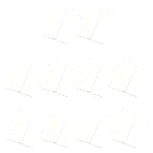 T Tulead 10PCS White Acrylic Hinges Butt Folding Hinge Mini Hinges 1.77