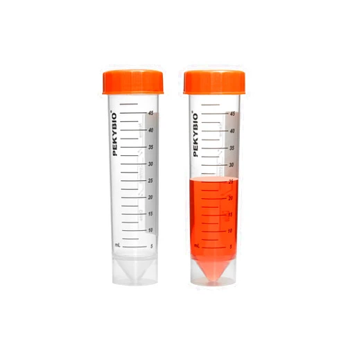 PEKYBIO Centrifuge Tubes 50ml Self-Standing Sterilized Polypropylene Graduated Test Tube with Seal Screw Cap Sample Storage Container, Pack of 50