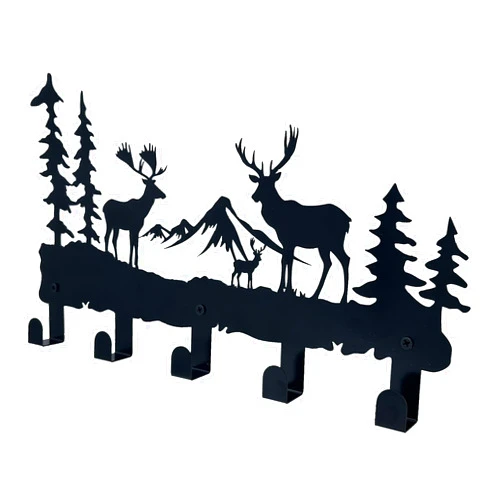 ZORISE Metal Deer Hooks - Moose Design Wall Art Decor and Key Hanger, Clothes, Hat, and Backpack Rack, Home Decor for Entryway, Hallway, Office, Kitchen, and Living Room