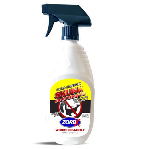 ZORBX Unscented Skunk Odor Remover Spray – Fast Acting Skunk Smell Removal | Extra Strength Pet Skunk Odor Remover for Dogs, House, Car, Clothes & Furniture (24 FL Oz.)