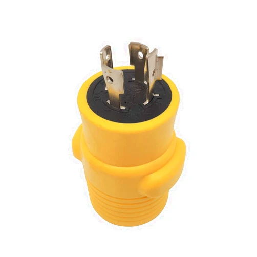 Parkworld 60417B NEMA L14-20P to 14-50R Adapter, 4 Prong Generator Twist Lock 20A Plug to RV and EV 50A Receptacle