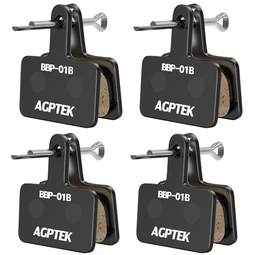 AGPTEK Bike Brake Pads, High-Performance Brake Pads, Disc Brake Pads & Spring (Semi-Metallic&Resin) for Mountain Bike Disc Brakes,Bike Pads Compatible with TRP Tektro Shimano Deore Br