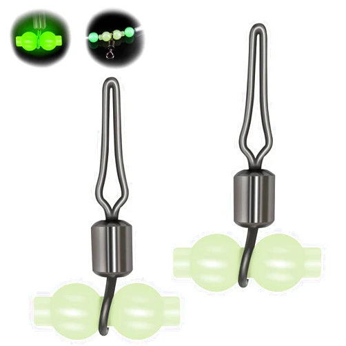 goture Fishing Swivels, 3 Way Swivels Fishing Tackle, T Shape Cross Line Rolling Swivels with Luminous Beads Saltwater Freshwater,Three Way Fishing Swivels Barrel Swivels for Catfish Rig Surf Rig