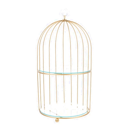 Ciieeo Bird Cage Dessert Stand 2 Tier Cake Display Server Metal Bird Cage Shaped Cupcake Candy Serving Tray for Wedding Baby Shower Birthday Part