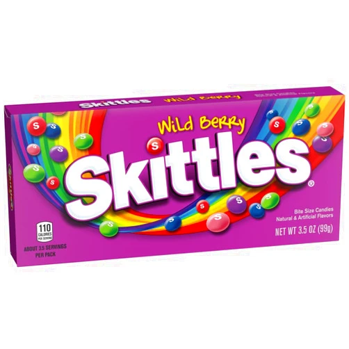 SKITTLES Wild Berry Chewy Candy Theater Box, 3.5 oz Box