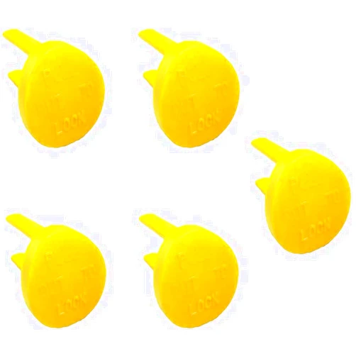 Auaurly Yellow Safety Switch Key Compatible with Craftsman Radial Arm Jointer Band Drill Sears Table Saw, Sander, Band Saw, Drill Press Parts- Oval (5pcs-pack)