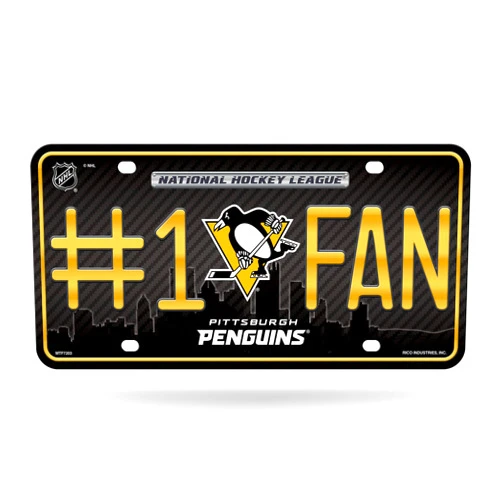 Rico Industries NHL #1 Fan Metal License Plate Tag