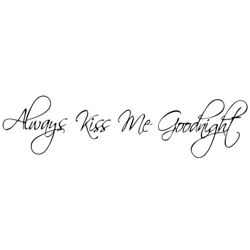 Blinggo Always Kiss Me Goodnight Wall Decal - Elegant Matte Vinyl Lettering for Master Bedroom & Nursery - 22