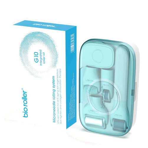 ONLYSKY BEAUTY 10 In 1 roller kit Face Massager Jade Ice Roller Microneedling Derma Rolling System Facial Cleaning Brush With Travel Case