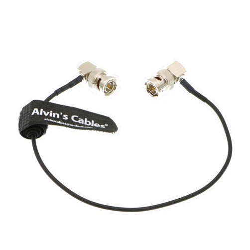 Alvin's Cables SDI Cable 3G BNC HD SDI Cable Thin Flexible for Sony FS5| FS7| FX6, Atomos Shogun Inferno, Atomos Ninja, Zacuto Gratical Eye, Right Angle to Right Angle 30CM|12inches