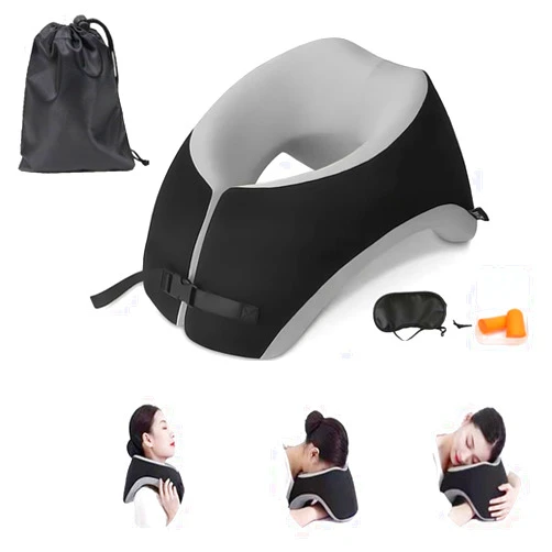 Fcare Breathe Easy Face Down Pillow, Desk Napping Pillow, Travel Head Neck Pillow, Best for Prone Face-Down Resting, or Contoured Post-Eye Surgery Support, for Sleeping,Airplanes, Car, Office,