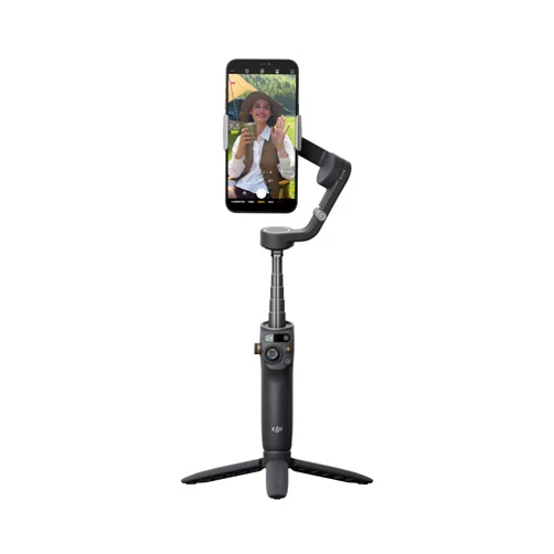 DJI Osmo Mobile 6 Gimbal Stabilizer for Smartphones, 3-Axis Phone Gimbal, Built-In Extension Rod, Object Tracking, Portable and Foldable, Vlogging Stabilizer, Slate Gray