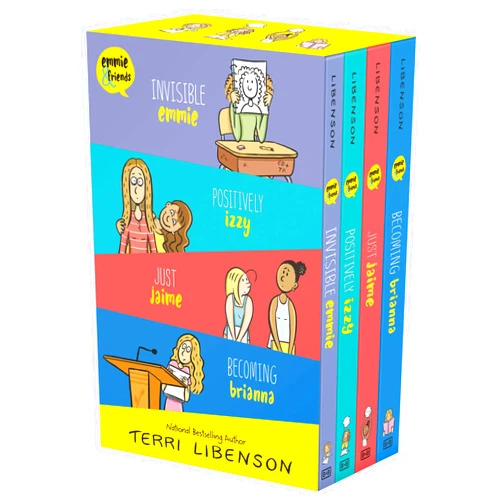 Terri Libenson Emmie & Friends 4-Book Box Set: Invisible Emmie, Positively Izzy, Just Jaime, Becoming Brianna