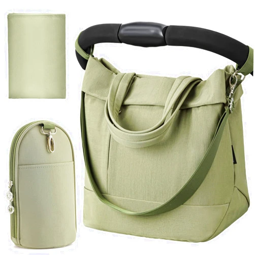 CitisKins Diaper Bag Tote Mommy bags Outdoor Handbags with Insulated Pockets Women's Fashion Crossbody Shoulder Bags (Green)