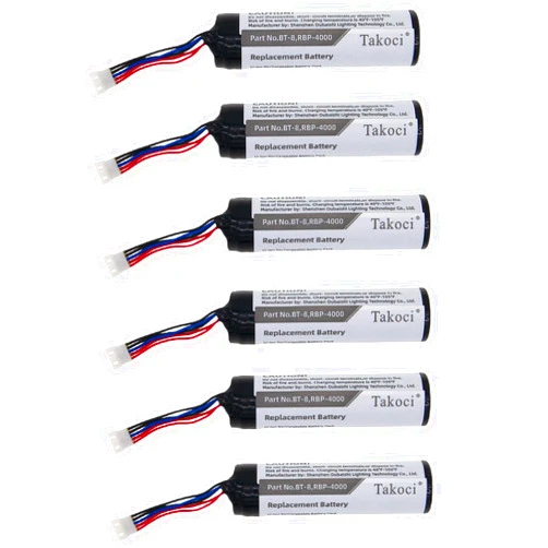 Youejoeq (6-Pack) RBP-4000 Battery Replacement Battery for Gryphon/Datalogic GM4100 GM4130 GM4400 GM4430 GBT4400 GBT4430,fits Part Number RBP-4000 BT-8 128000894 3400mAh