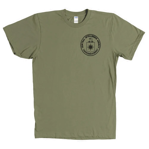 Print Bar AZ CIA Central Intelligence Agency Blacked Out Seal Shirt USA - MORE COLORS