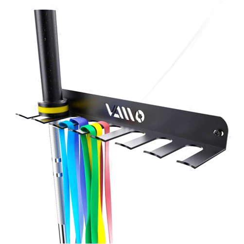 VAIIO Single Olympic Barbell Hanger,Garage Gym Bar Wall Rack,Vertical Barbell Mount Rack,Black Powder Coated,Space Saving Commercial or Home Gym Accessory,Holds Under 33mm Bar Size