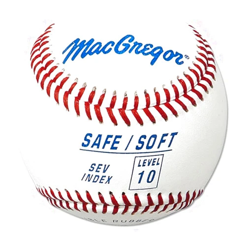 MacGregor Safe/Soft Baseballs, Youth, Level 10, One Dozen