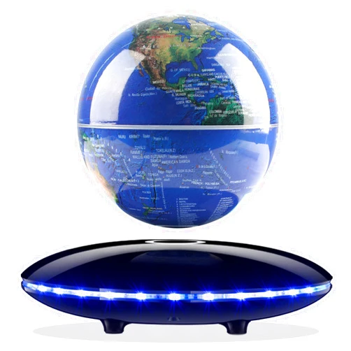RUIXINDA Levitating Globe,Cool Gadgets Magnetic Globes Floating Globe World Map Office Decor with LED Light Base,Cool Tech Gift for Men Father Boys Boss