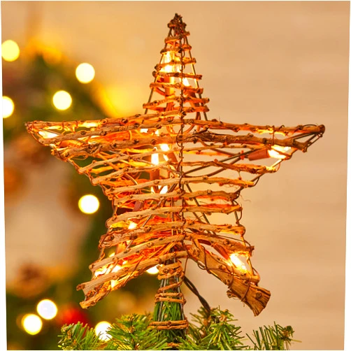 Brightown Christmas Star Tree Topper, Plug in 12