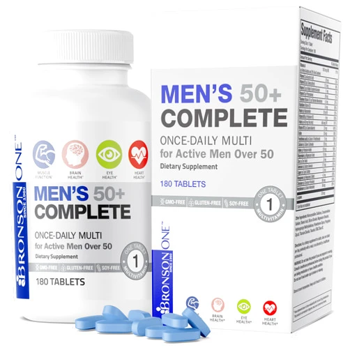 Bronson ONE Daily Mens 50+ Complete Multivitamin Multimineral, 180 Tablets