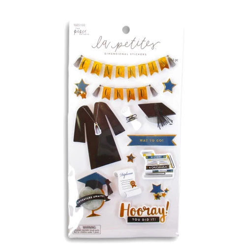 Stickabilities Graduation 3D Dimensional Stickers for Crafts, Cardmaking, Scrapbooks & More – 14 Pc, 1885169