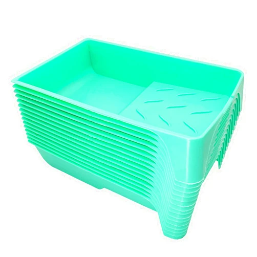 Hubaow 4 Inch Paint Tray, 15 Pack Plastic Paint Roller Tray, Heavy Duty Disposable Paint Pan, Sturdy Home Painting Supplies & Tools for Paint Rollers & Roller Brushes