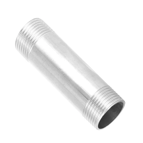 ZJchao Threaded Fittings, Threaded Pipe Fittings Threaded Pipe Connectors 1in NPT to 1in NPT Male Thread 304 Stainless Steel Nipple Threaded Pipe Connector Fittings