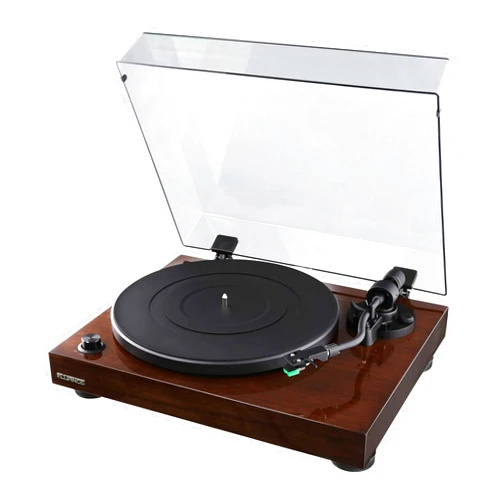 Fluance RT81 Elite High Fidelity Vinyl Turntable Record Player with Audio Technica AT95E Cartridge, Belt Drive, Built-in Preamp, Adjustable Counterweight, High Mass MDF Wood Plinth - Walnut