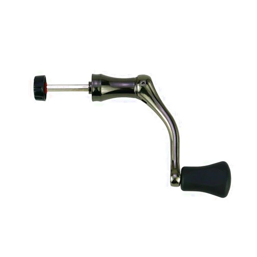 Fteysak Fishing Swivel Reel Handle, Metal Rocker Grip Fishing Swivel Reel Handle Grip, Full Metal, Grip for Spin Reel EVA Replacement Grip Parts-M