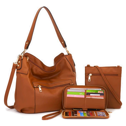 Idesort Large Crossbody Bags Ladies Shoulder Handbags Purse and Wallet Set for Women Totes Hobo Purses