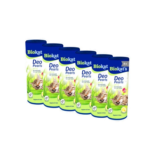 Biokat's Biokatʼs Deo Pearls Spring - Scented cat Litter additive for Freshness and Solid Clumps in The Litter Tray - 6 Tubes (6 x 700 g)