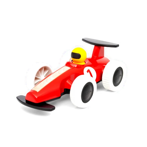 BRIO 30308 - Large Pull Back Race Car - Durable Wooden Toy Car | Enhances Motor Skills | Encourages Crawling and Walking | Eco-Friendly and FSC Certified Materials | Suitable for Kids 18+ Months