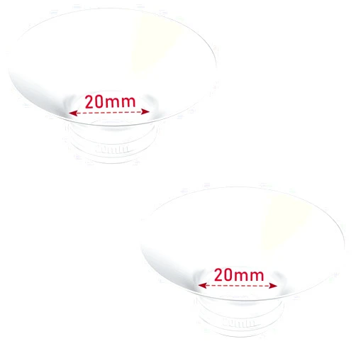 IVARONAL Flange Insert 2PCS 20mm Compatible with Momcozy M9/M6/M5/S12 Pro/V1 Pro/V2 pro, Spectra/Medela/Elvie/NCVI/TSRETE/eufy/Lansinoh/Paruu/MomMed Breast Pump 24mm Shields/Flanges (2pcs-20mm)