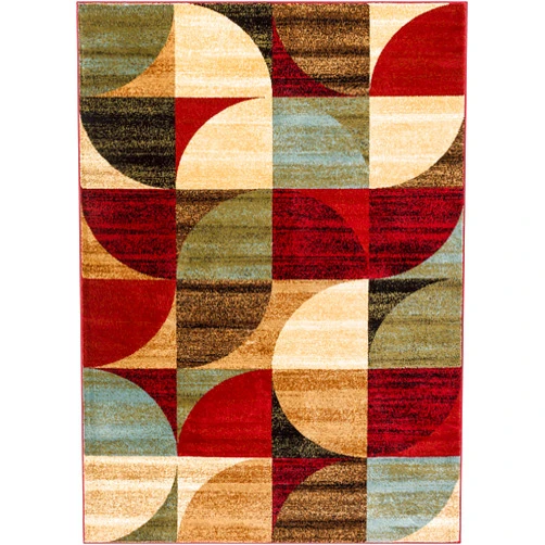 Well Woven Barclay Collection Bowery Art Deco Ivory 5x7 Area Rug - for Living Room, Bedroom, and Dining Room