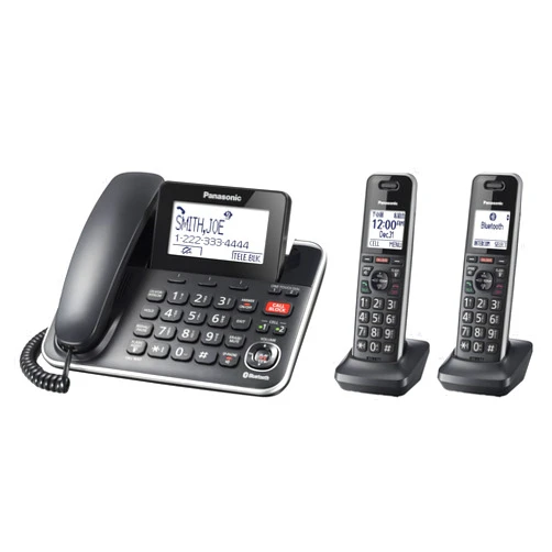 Panasonic® LinktoCell Dect 6.0 Expandable Corded/Cordless Phone with Digital Answering System and Smart Call Blocker, KX-TGF882B
