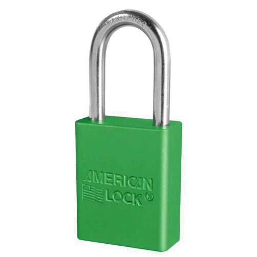 Master Lock A1106GRN Aluminum Green Safety Padlock with 1/4
