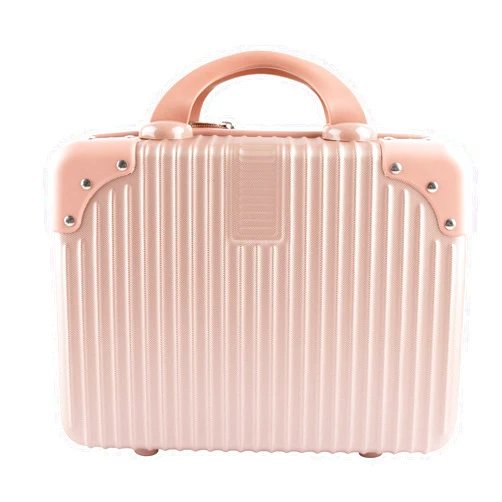 Framendino, Portable Hard Shell Cosmetic Suitcase Makeup Travel Case Rose Gold
