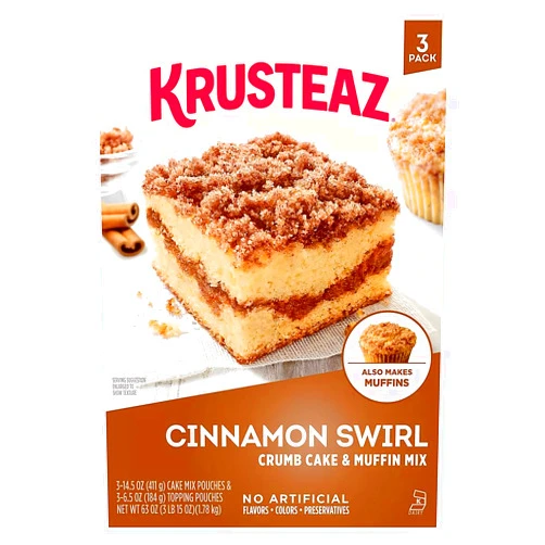 Krusteaz Cinnamon Swirl Cake & Muffin Mix Pack of 3