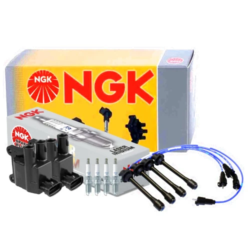 Newparts NGK Wires 2 Ignition Coils & 4 Laser Platinum Spark Plugs Kit For Toyota Tacoma