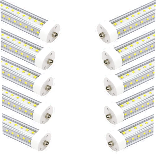 GOCuces T8 LED Tube Lights 4ft,4 Foot Equal to 45.8in,36W 3600lm,F48T12 CW Fluorescent Tubes Replacement T12,Single Pin FA8,Ballast Bypass,Dual-End Power,White 6500K Light Bulbs for Shop,Pack of 10
