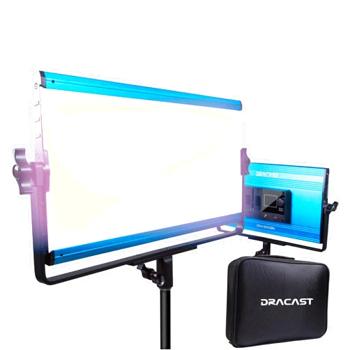 Dracast X Series LED1000 - Bi-Color 3200K - 5600K LED Video Light | Bluetooth App Control | Dimmable Lighting 0-100% | CRI & TLCI 96+ | Dual NP-F Battery Plate | Carry Case