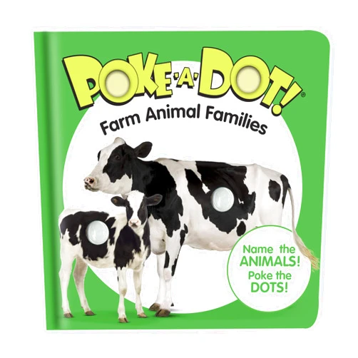 Melissa & Doug 41353 Poke-a-Dot Farm Animal Families | Activity Books | 3+ | Gift for Boy or Girl