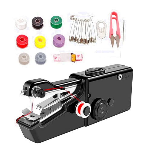 Downy Handheld Sewing Machine, Mini Portable for Quick Stitching, Portable Sewing Machine Suitable for Home,Travel and DIY, Electric for Beginners - Black
