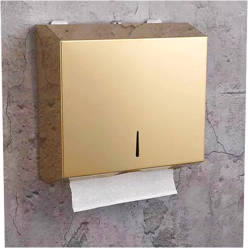 TOBEFORT Comercial Paper Towel Dispenser Wall Mount, Stainless Steel Hand Towel Dispenser with Lock, Trifold/C Fold Paper Towel Holder for Bathroom Kitchen Office Public Places, Large Capacity Tissue Holder