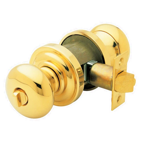 Baldwin 5205.003.ENTR Classic Knob Keyed Entry Set, Lifetime Polished Brass